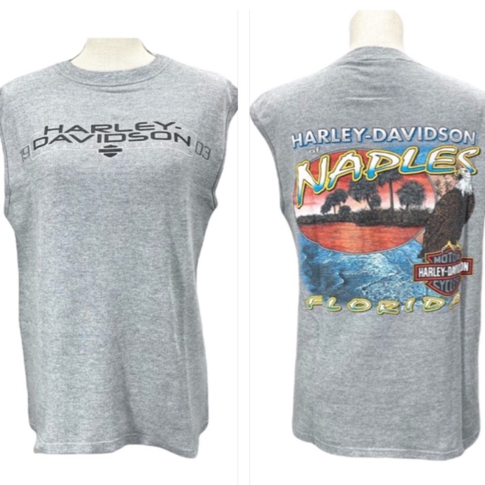 HARLEY-DAVIDSON Grey Men’s/Unisex Ribbed Muscle Tank Top Size Medium